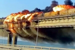 Crimea bridge new updates, Crimea bridge latest, huge explosion on crimea bridge that connects russia, Vladimir putin